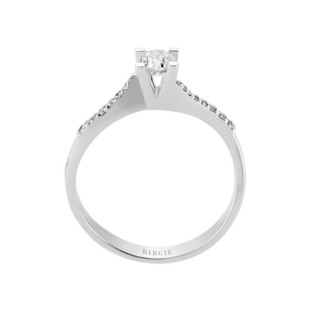 Bague de fiançailles halo de diamants total de 0,40 carat