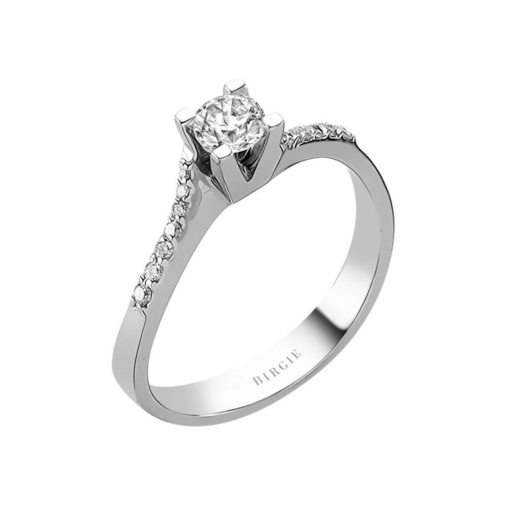 Bague de fiançailles halo de diamants total de 0,40 carat