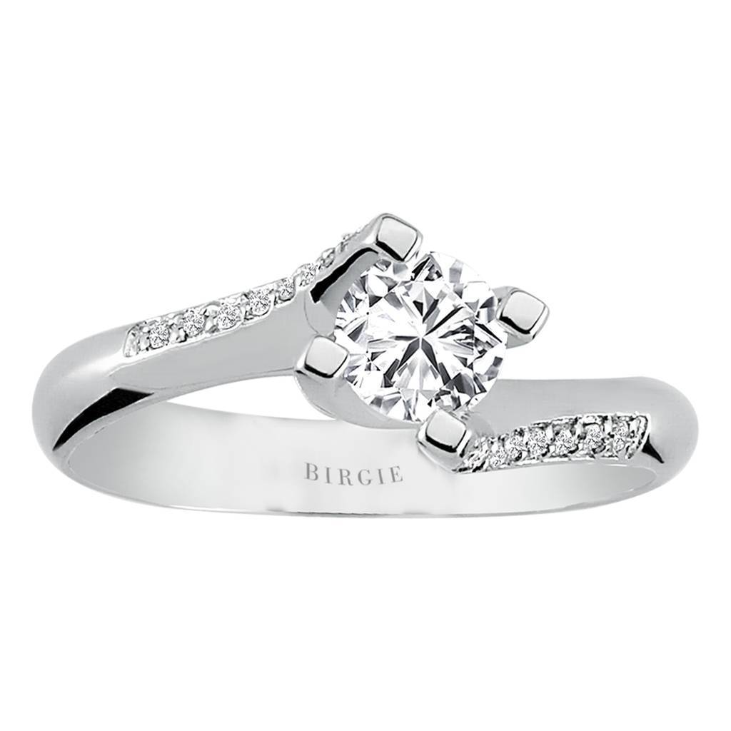 Bague de fiançailles halo de diamants total de 0,46 carat