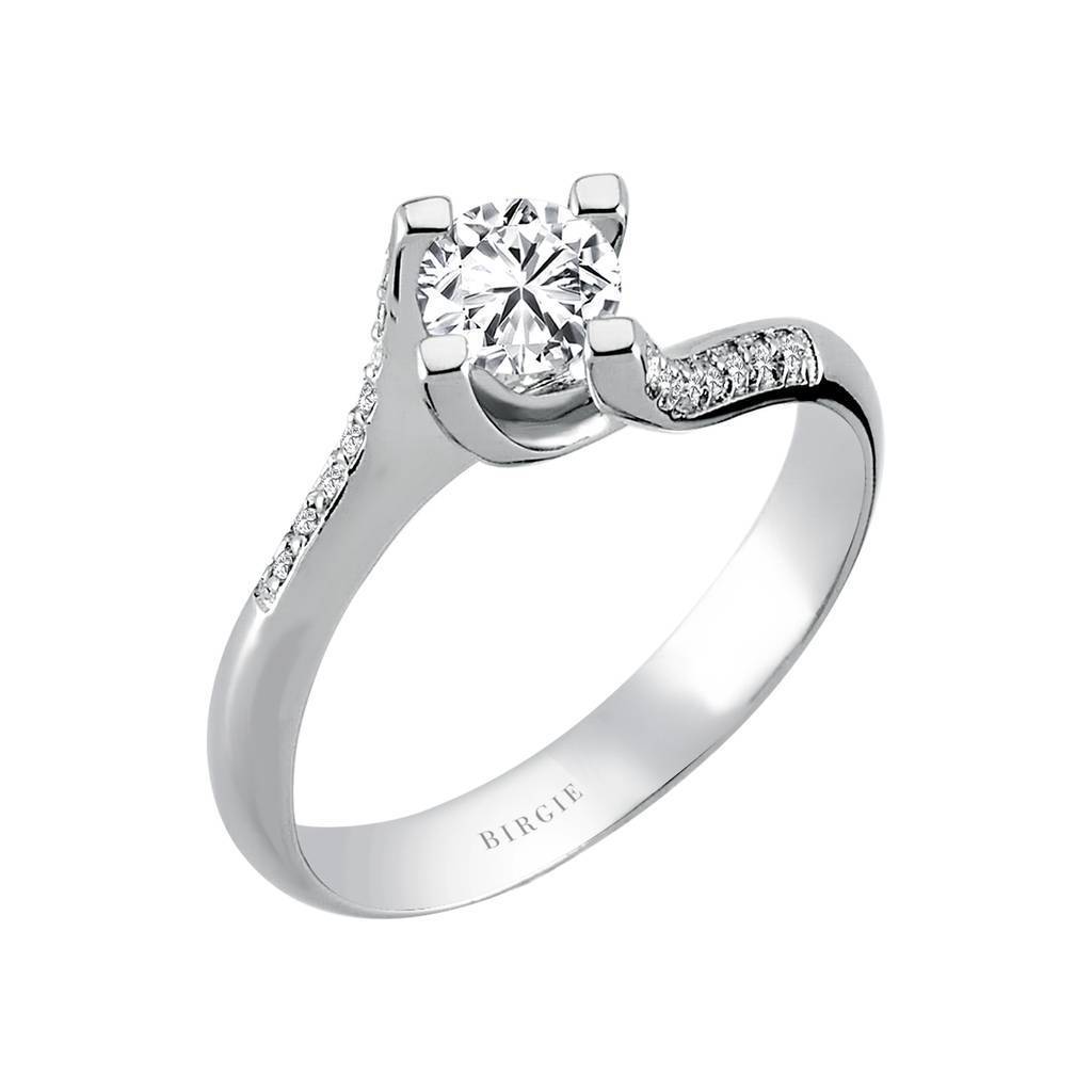 Bague de fiançailles halo de diamants total de 0,46 carat