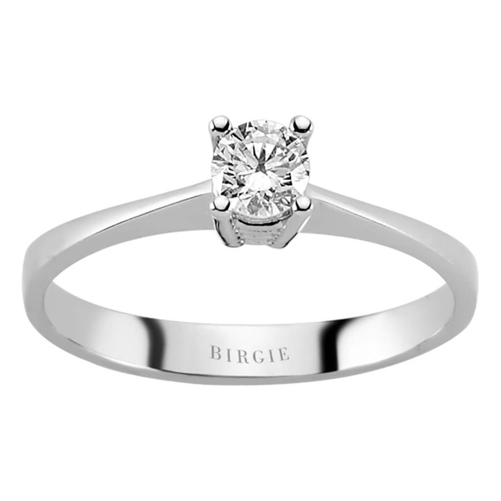 Bague solitaire diamant couleur G 0,29 carat