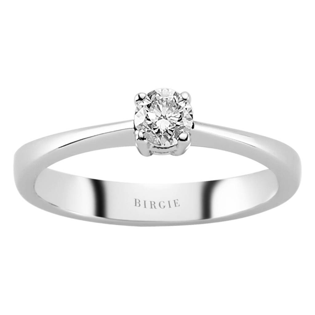 Bague solitaire diamant couleur G 0,28 carat