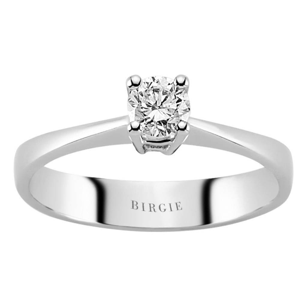 Bague solitaire diamant couleur F 0,30 carat