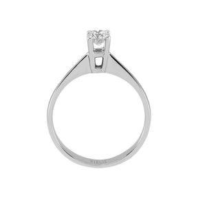 Bague solitaire diamant couleur F 0,30 carat