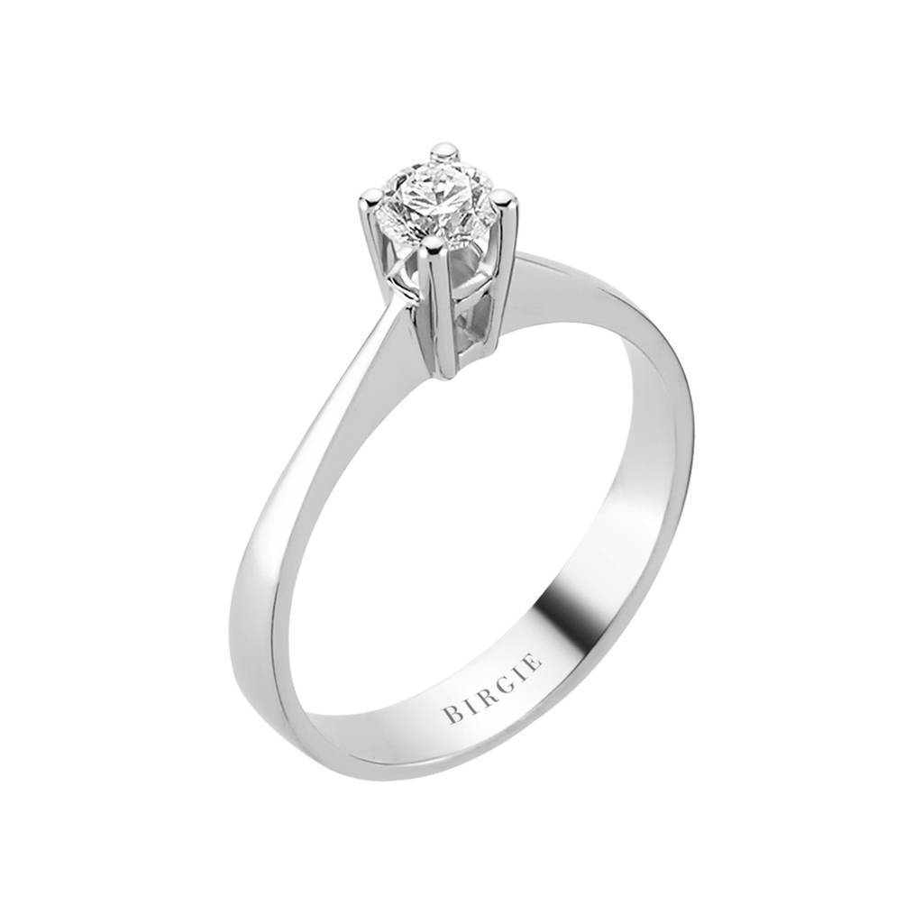 Bague solitaire diamant couleur F 0,30 carat