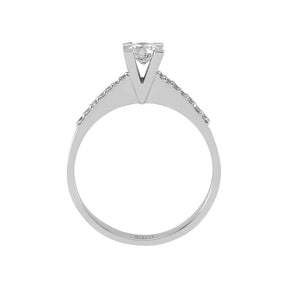 Bague de fiançailles halo de diamants total de 0,41 carat