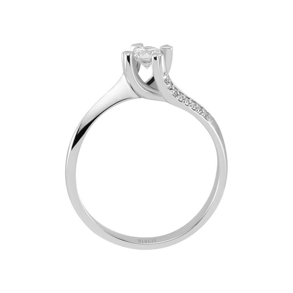 Bague de fiançailles halo de diamants total de 0,29 carat