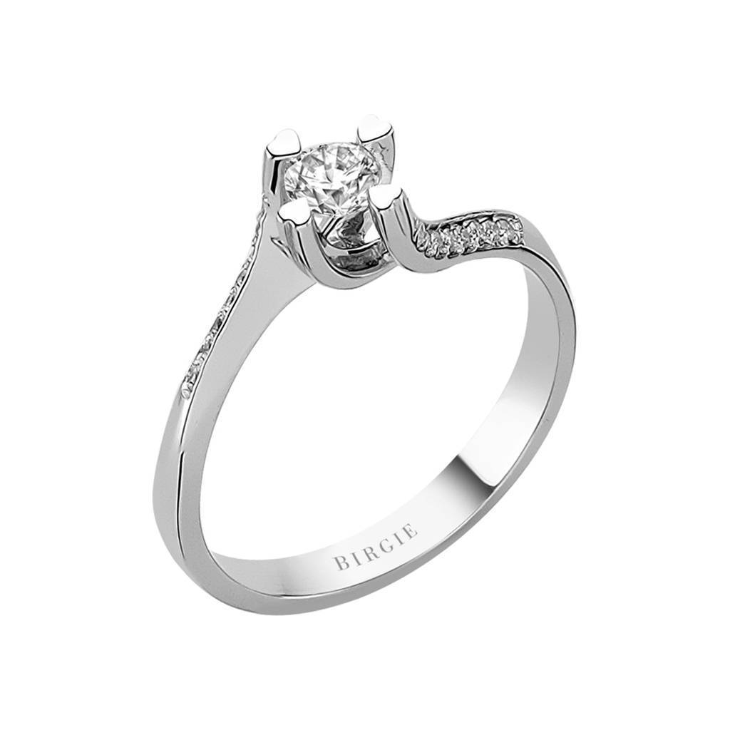 Bague de fiançailles halo de diamants total de 0,29 carat
