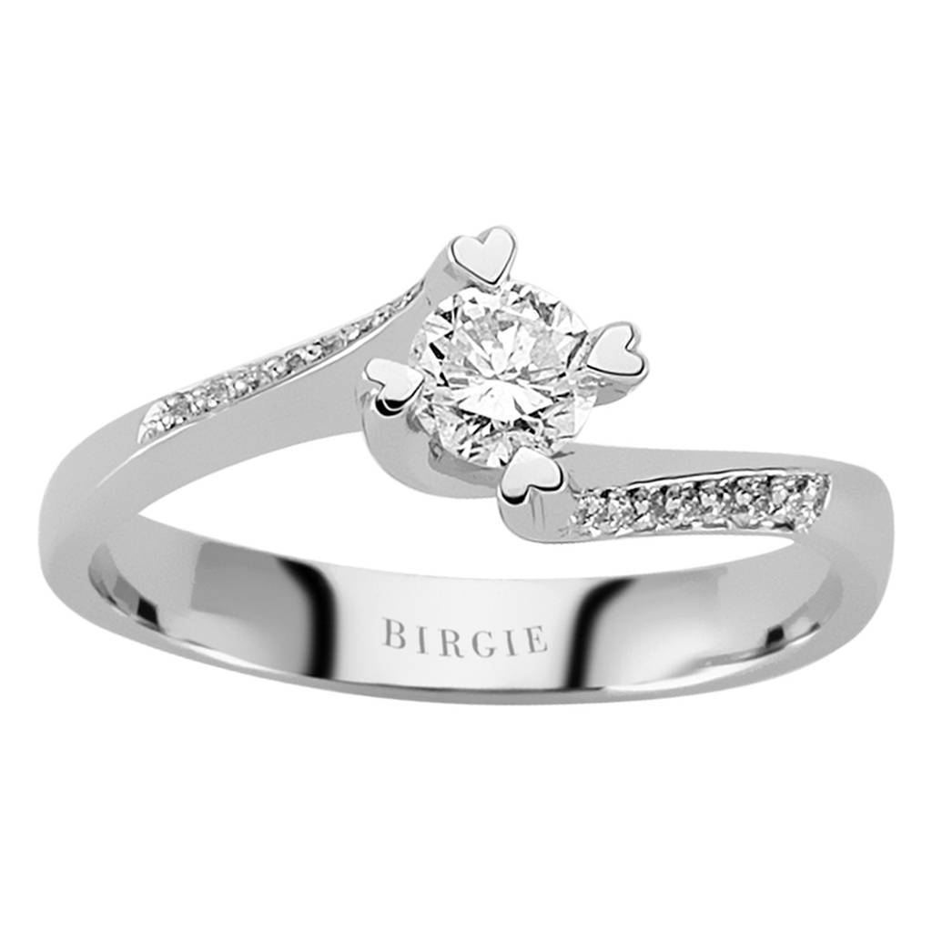 Bague de fiançailles halo de diamants total de 0,40 carat