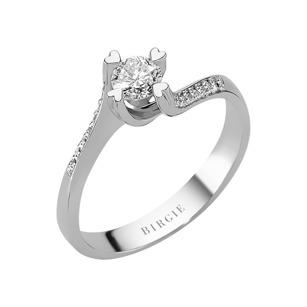 Bague de fiançailles halo de diamants total de 0,40 carat