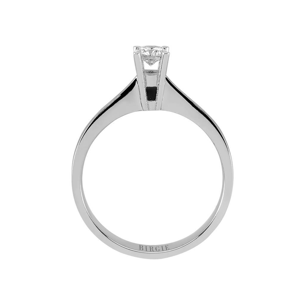 Bague solitaire diamant couleur F 0,23 carat