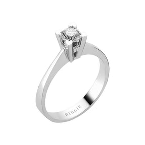 Bague solitaire diamant 0,39 carat