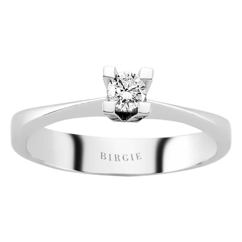 Bague solitaire diamant 0,16 carat