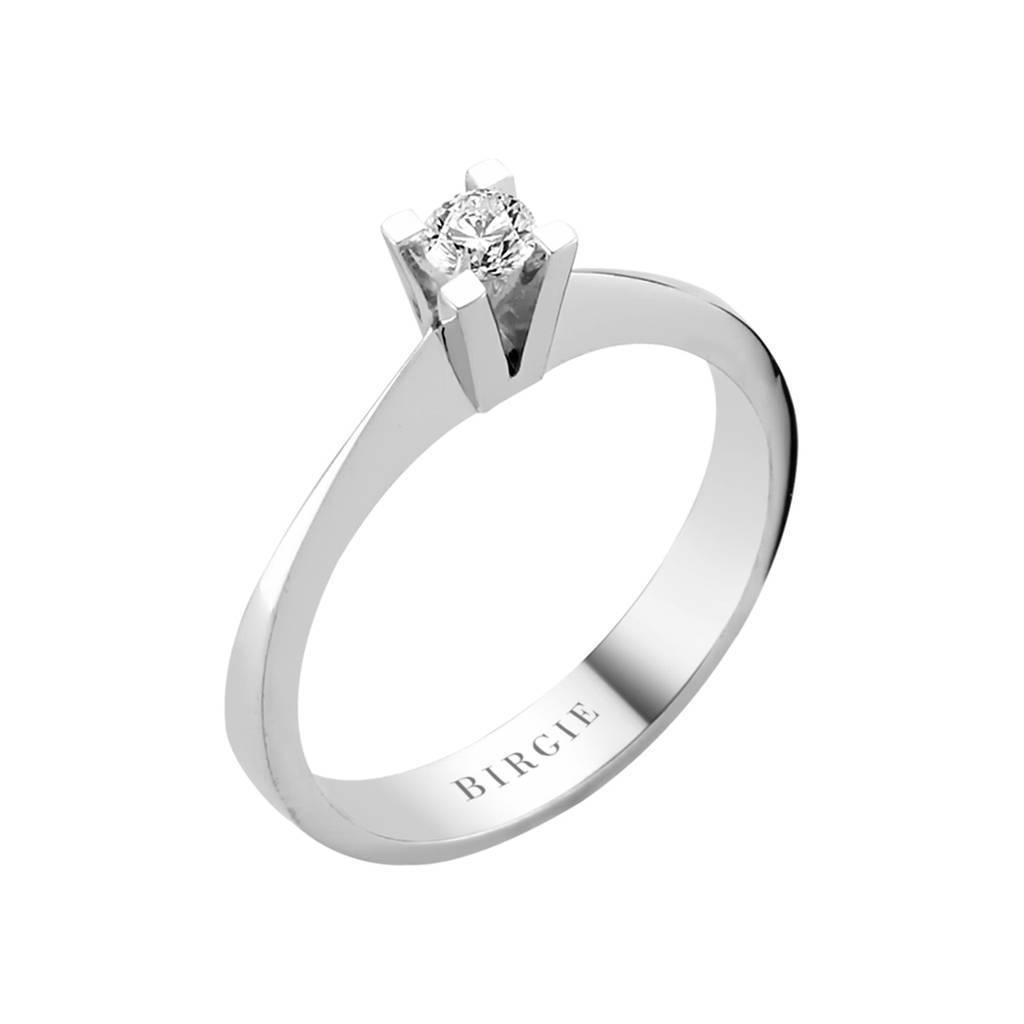 Bague solitaire diamant 0,16 carat