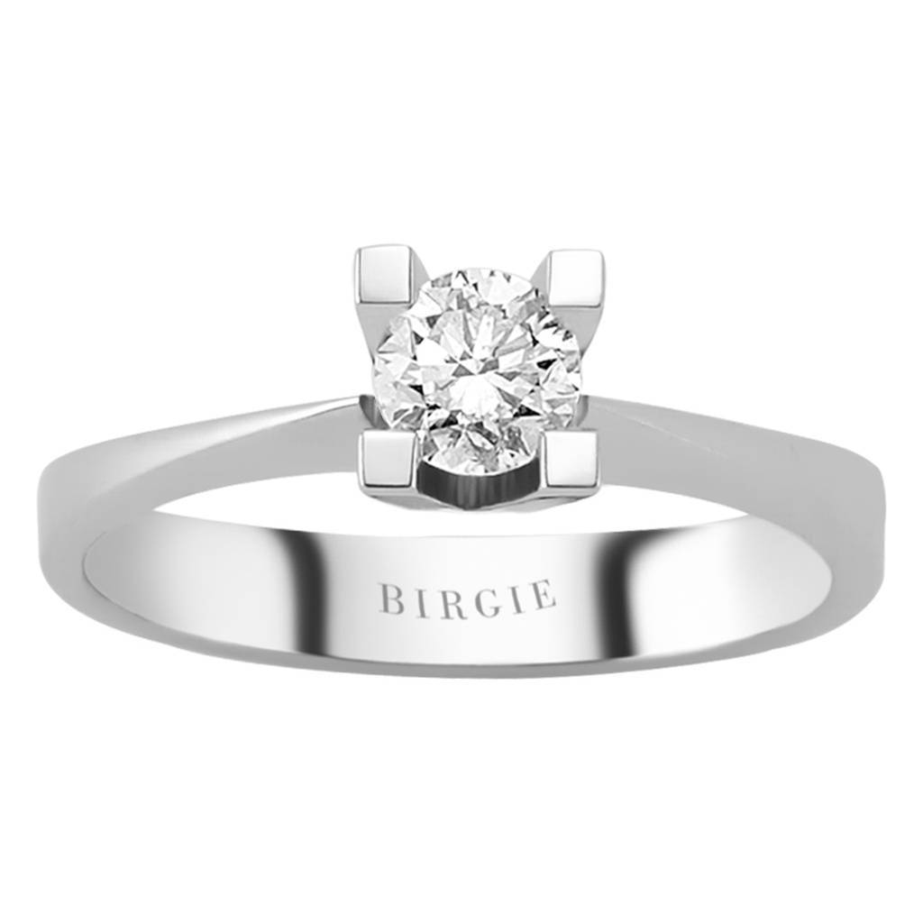 Bague solitaire diamant 0,41 carat