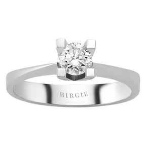Bague solitaire diamant 0,41 carat