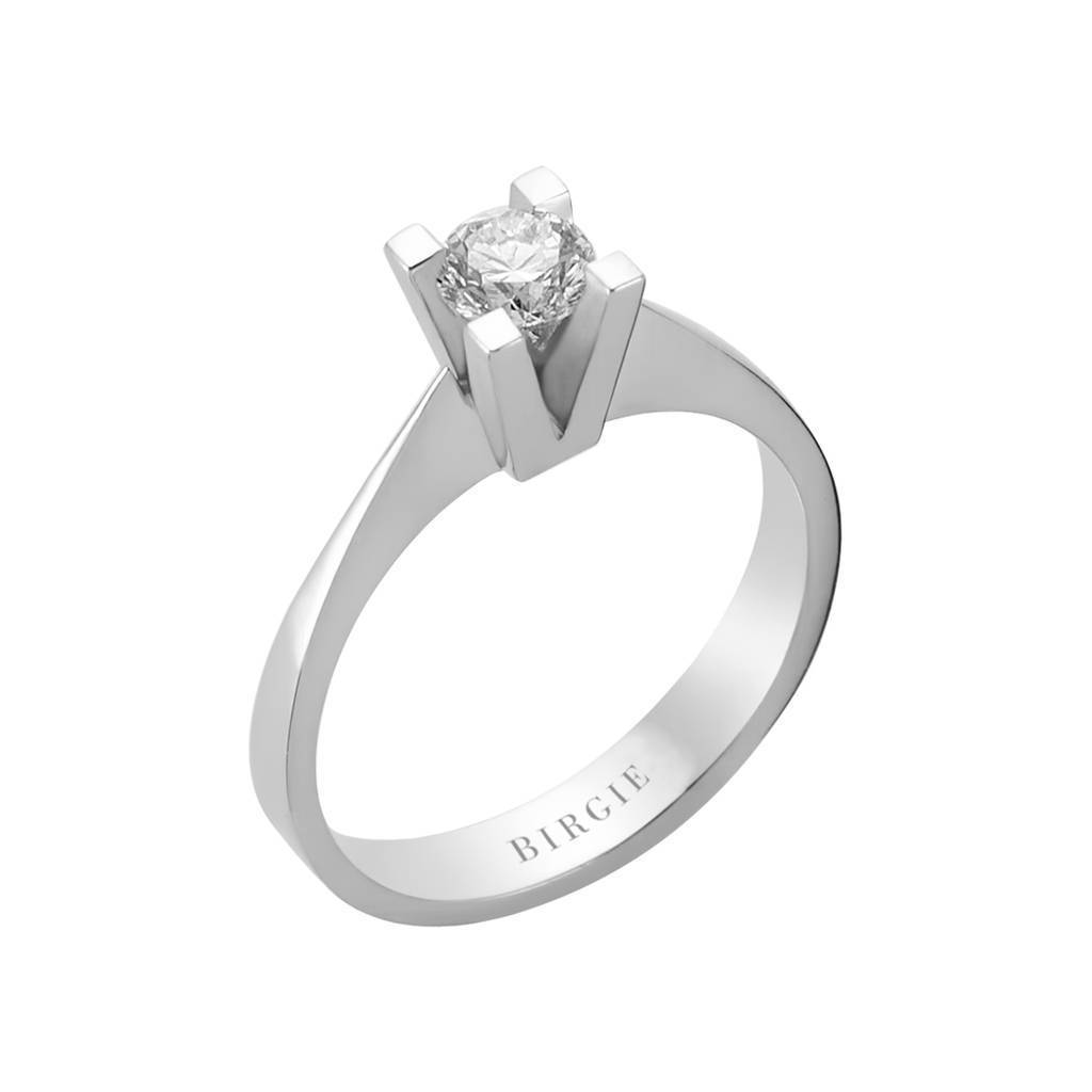 Bague solitaire diamant 0,41 carat