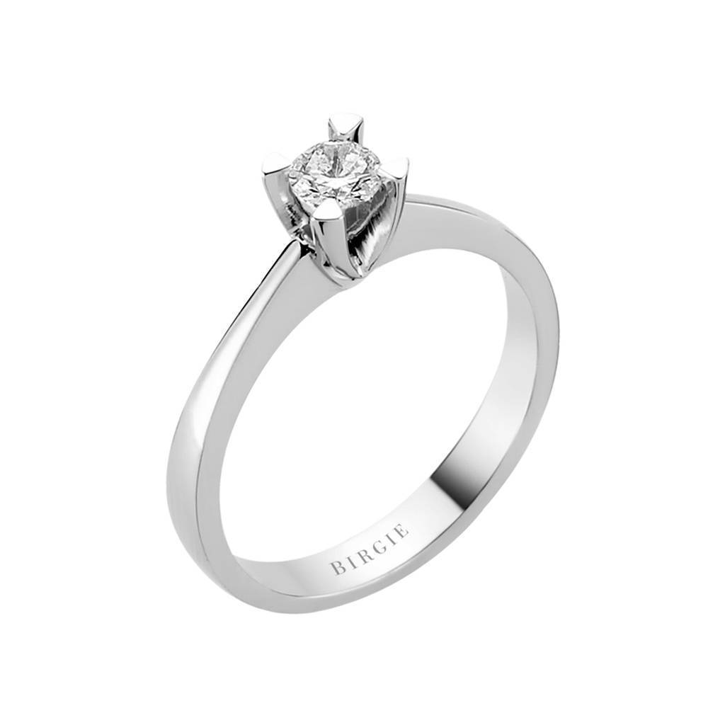 Bague solitaire diamant couleur G 0,23 carat