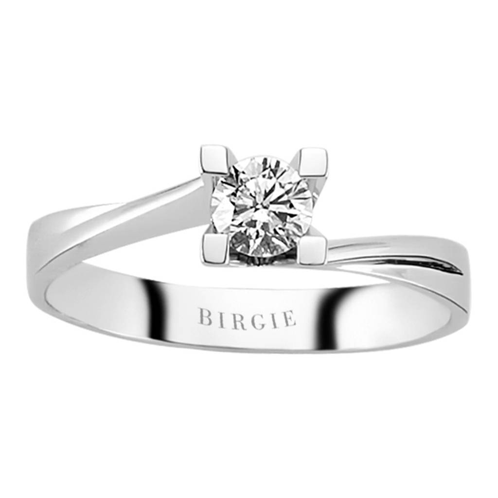 Bague solitaire diamant couleur G 0,29 carat