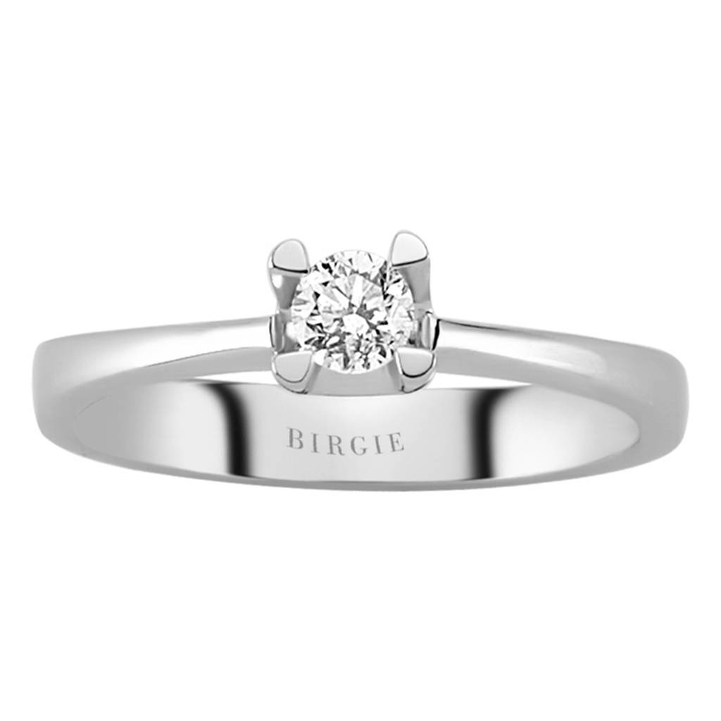 Bague solitaire diamant 0,24 carat