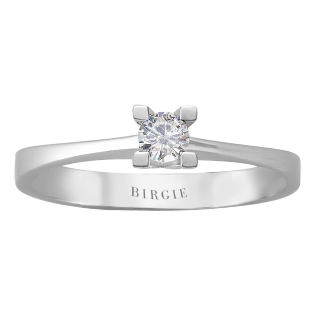 Bague diamant solitaire 0,15 carat, couleur E