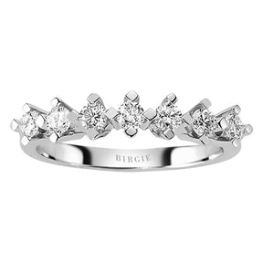 Bague de fiançailles diamant 7 pierres de 0,43 carat