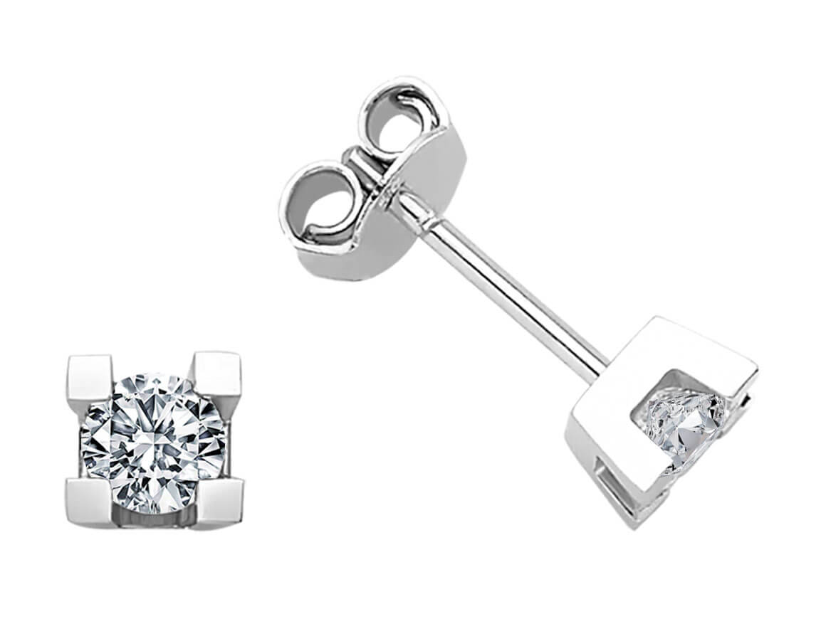 0.60 Carat Diamond Solitaire Stud Earrings