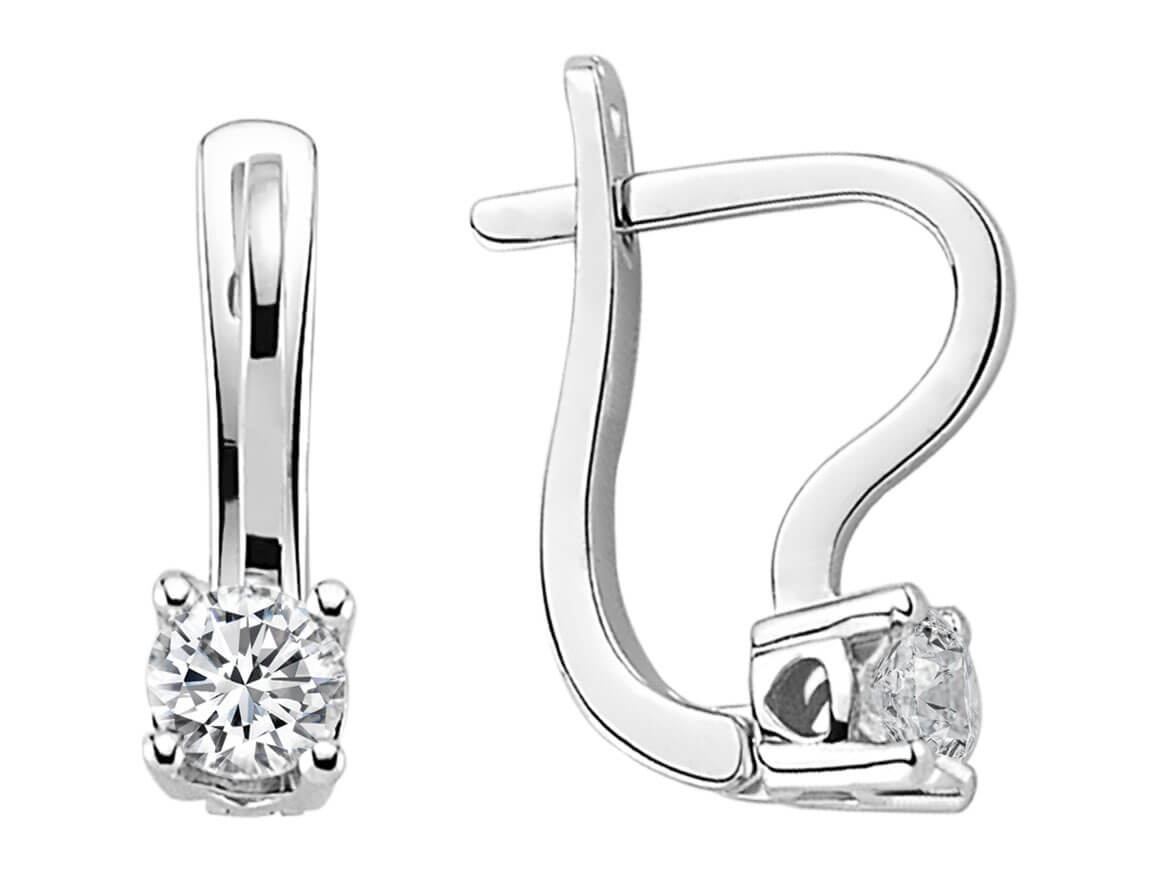 0.62 Carat Diamond Solitaire Stud Earrings