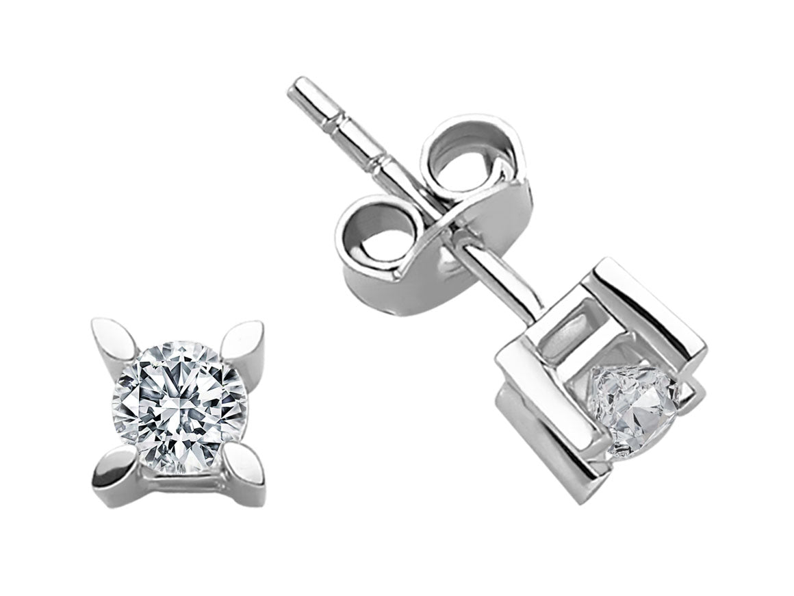 0.46 Carat Diamond Solitaire Stud Earrings