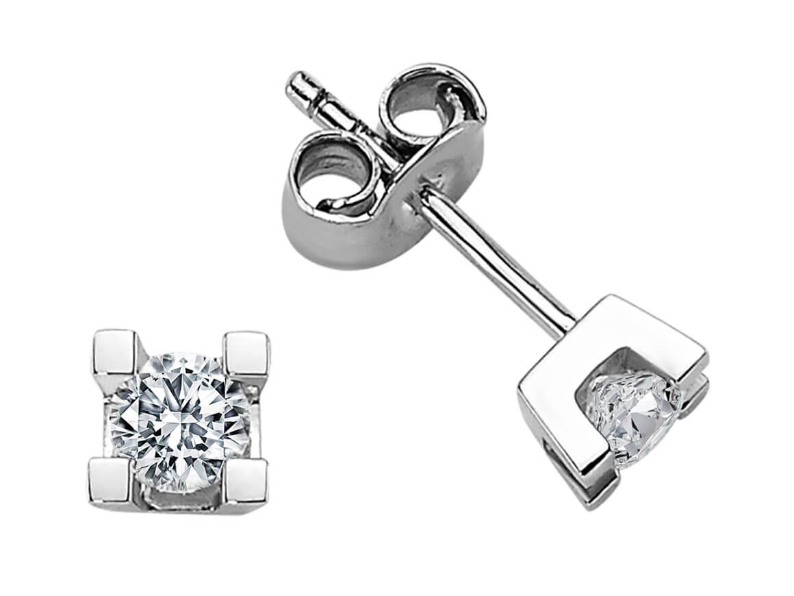 0.46 Carat Diamond Solitaire Stud Earrings