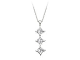 0.96 Carat Diamond Trilogy Necklace