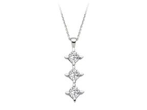 0.96 Carat Diamond Trilogy Necklace