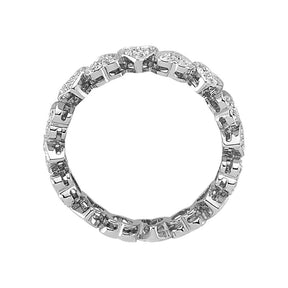 Bague de mariage d'éternité en forme de cœur avec diamant de 0,38 carat