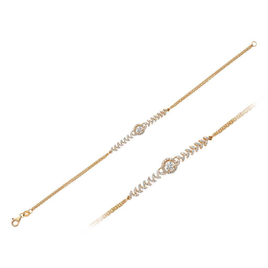 Bracelet rameau d'olivier diamant