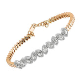 Marquise cut diamond bracelet