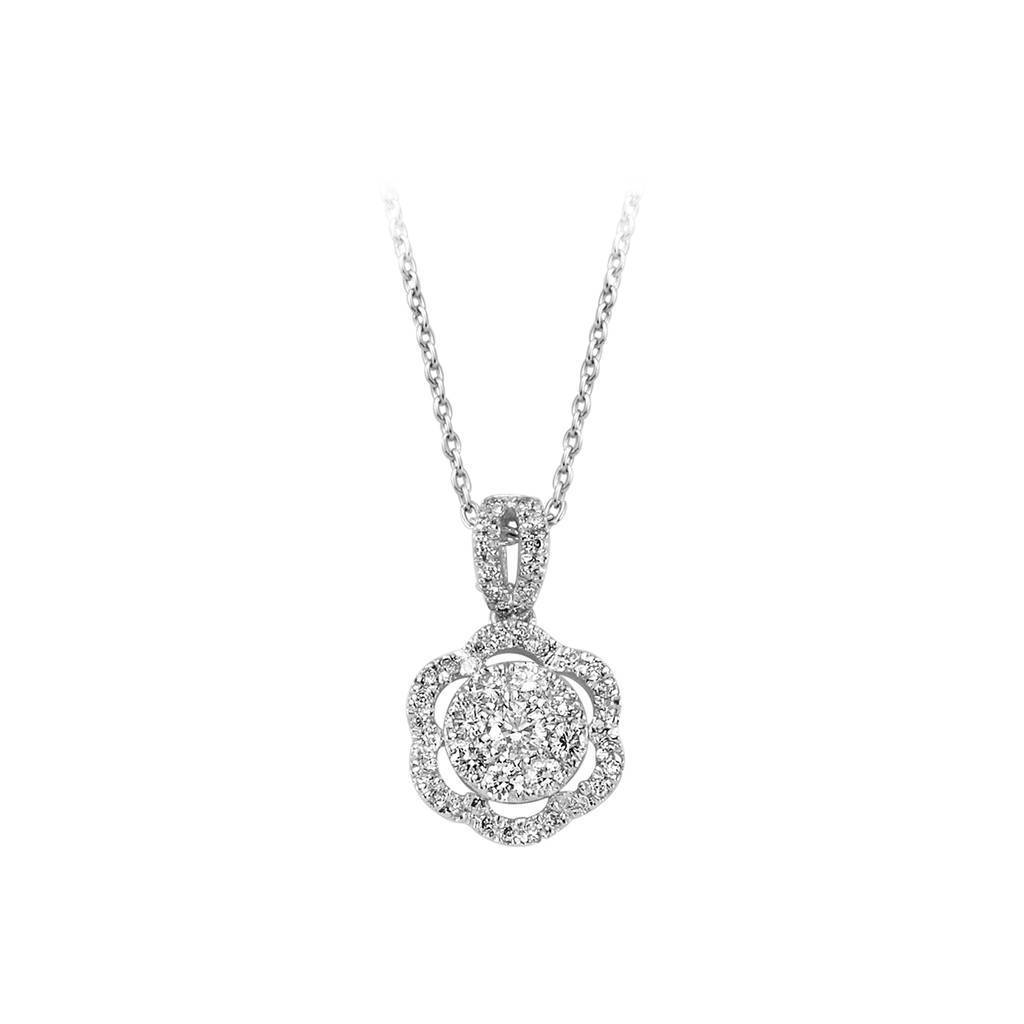 Diamond Rose Necklace
