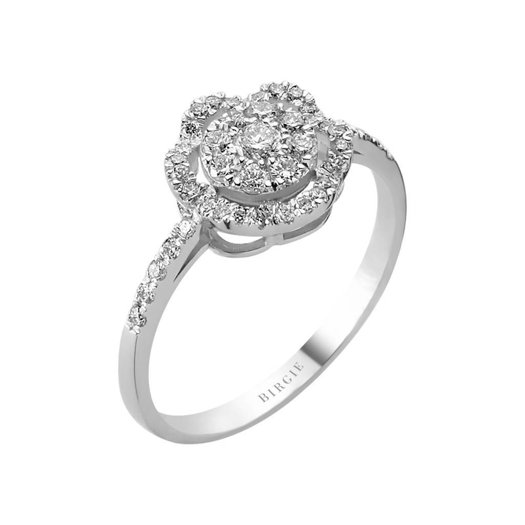 Bague en diamant à motif floral