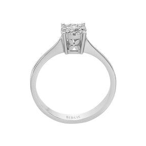 Total 0.17 Carat Diamond Engagement Ring