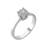 Total 0.17 Carat Diamond Engagement Ring