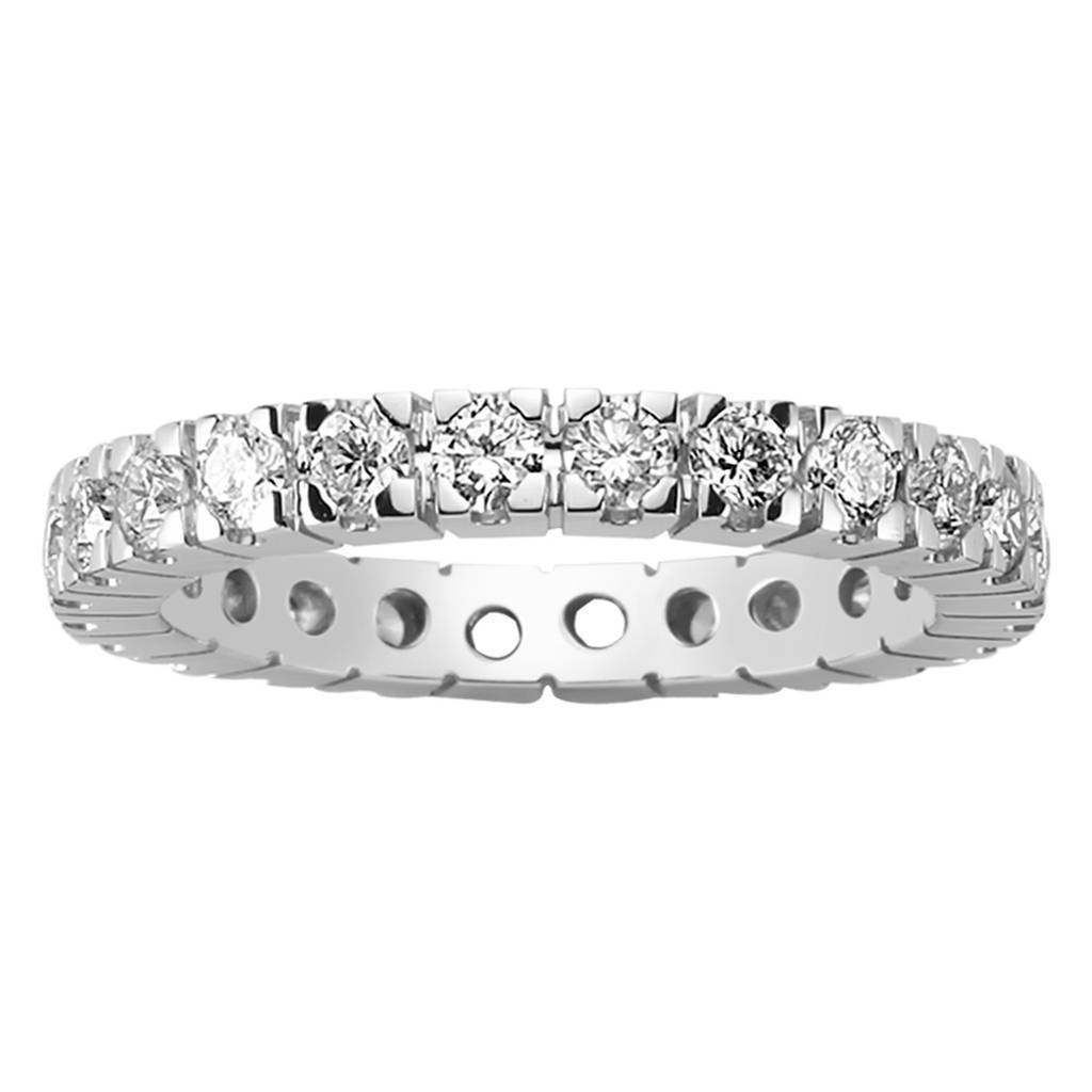 Bague de mariage d'éternité en diamant de 1,40 carat