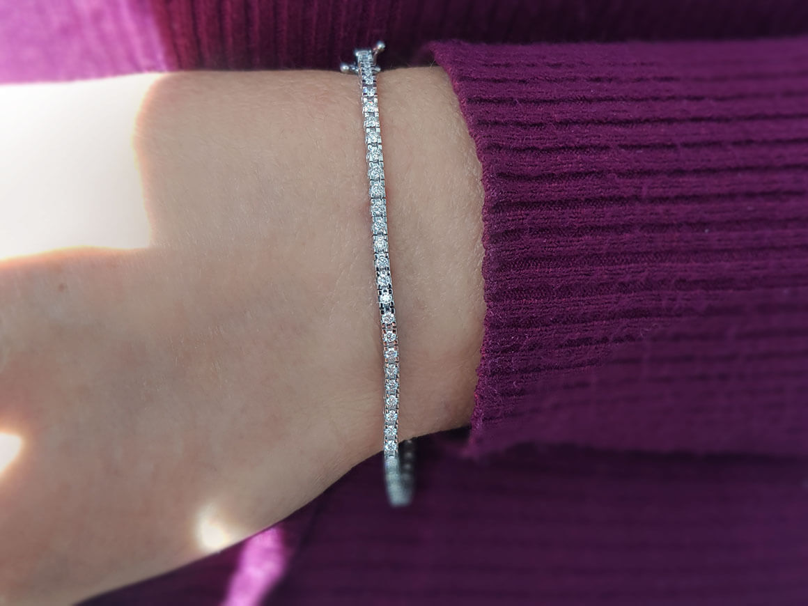 1.40 total carat diamond tennis bracelet