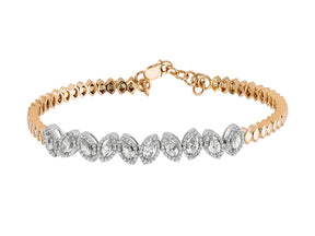 Marquise cut diamond bracelet