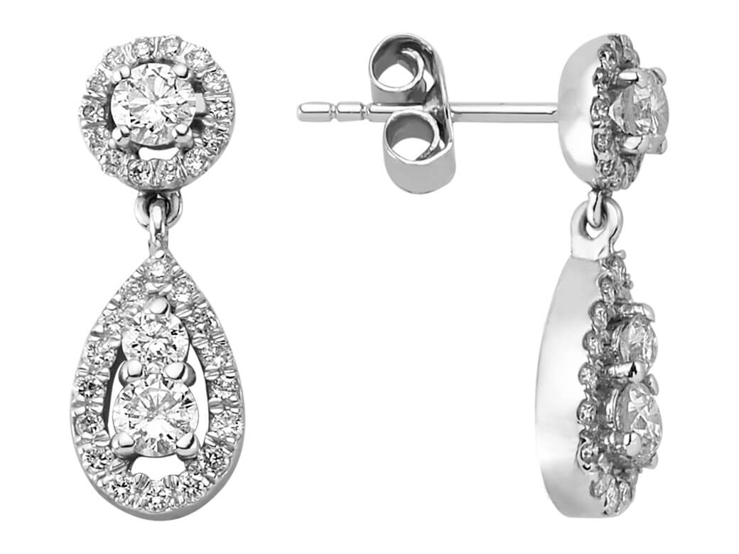 Diamond Love Drop Earrings