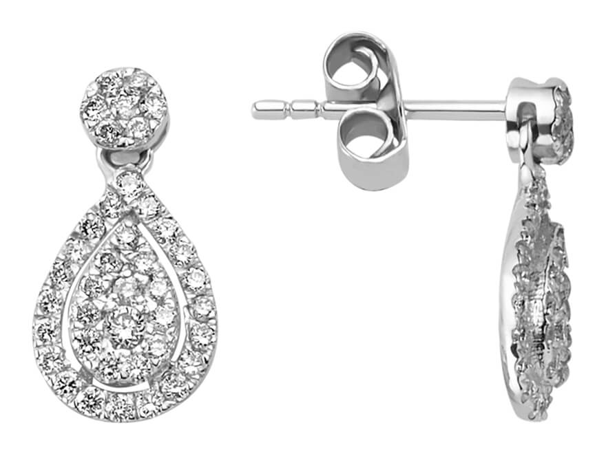 Diamond Love Drop Earrings