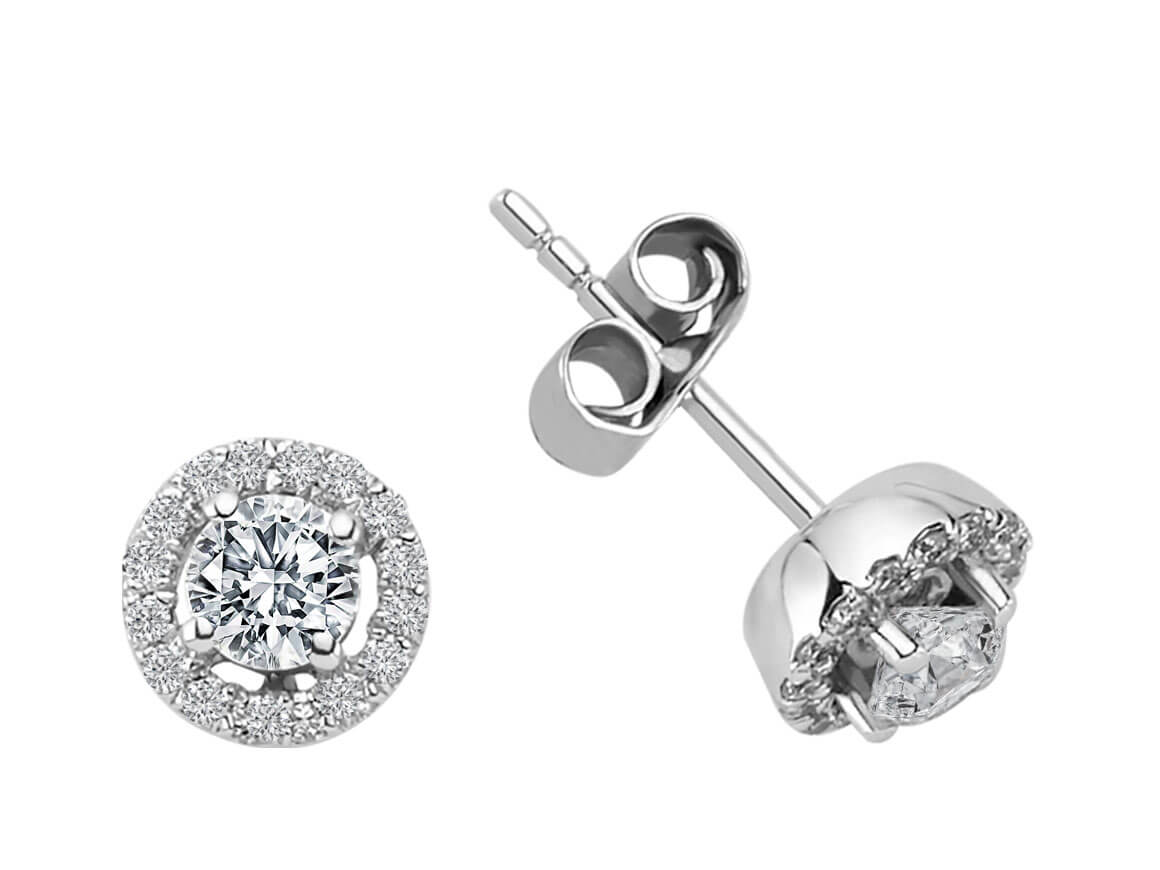 0.60 Carat Diamond Solitaire Stud Earrings