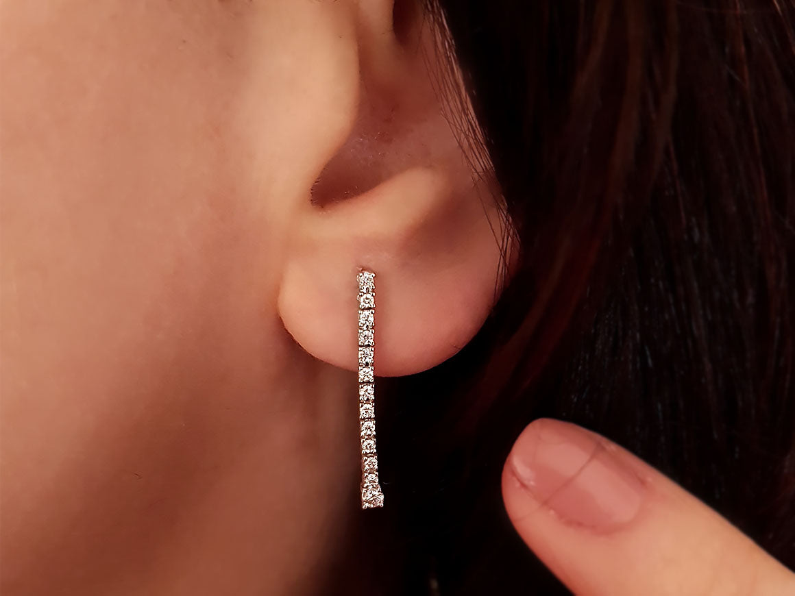 Diamond Tennis Earrings