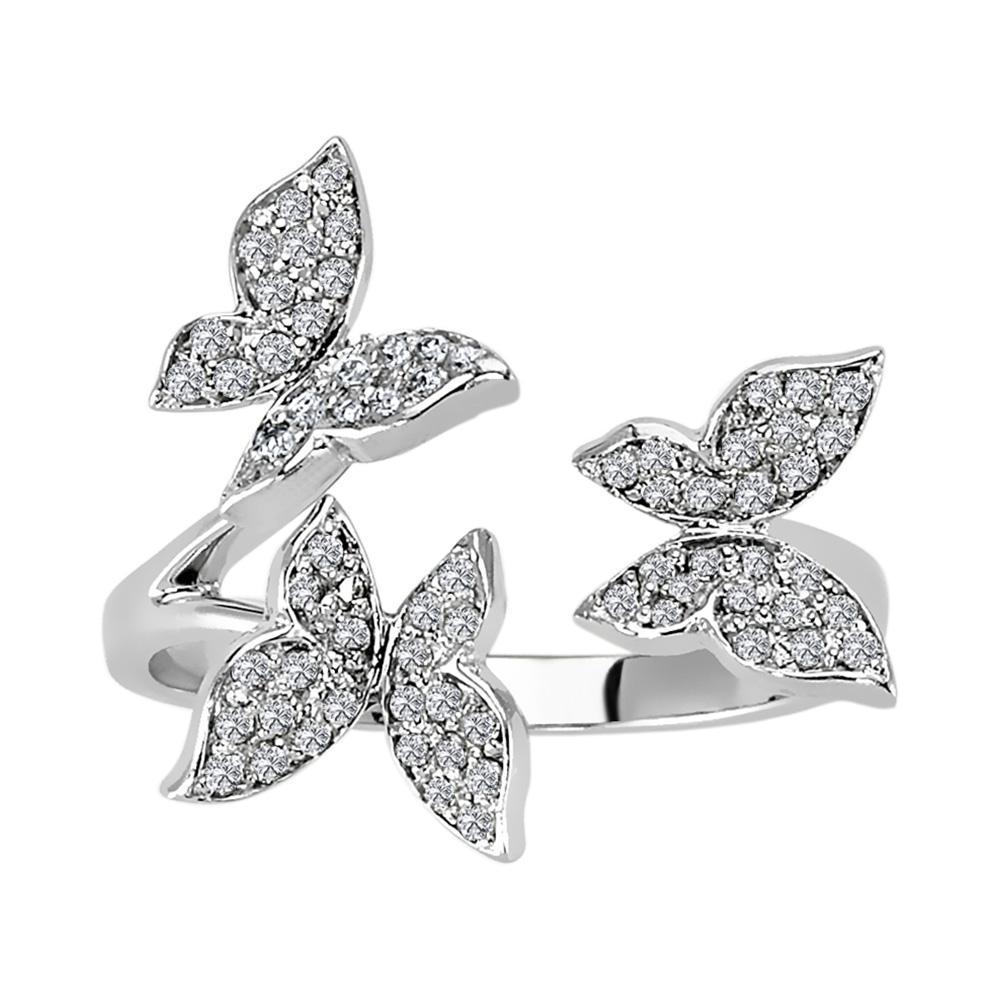 Bague papillon diamant