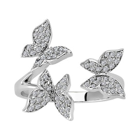 Bague papillon diamant