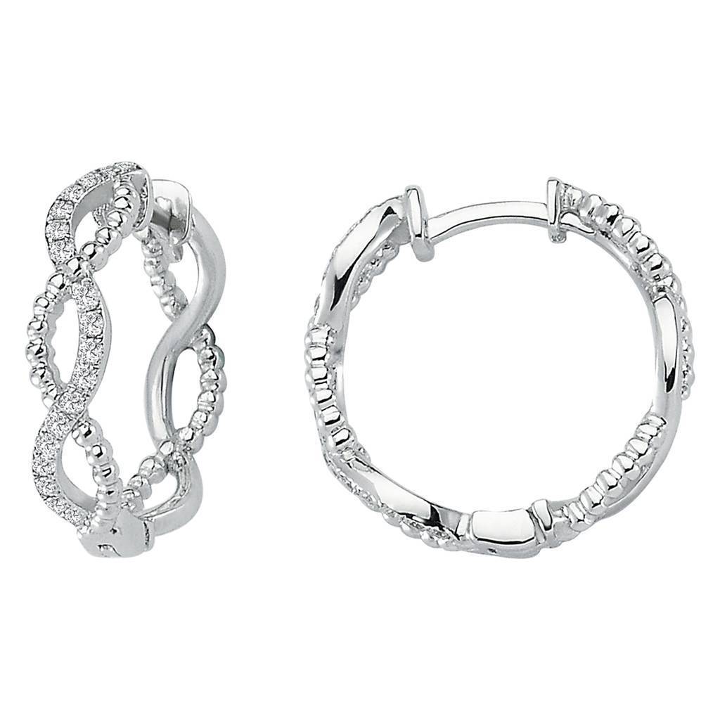 Diamond Infinity Hoop Earrings