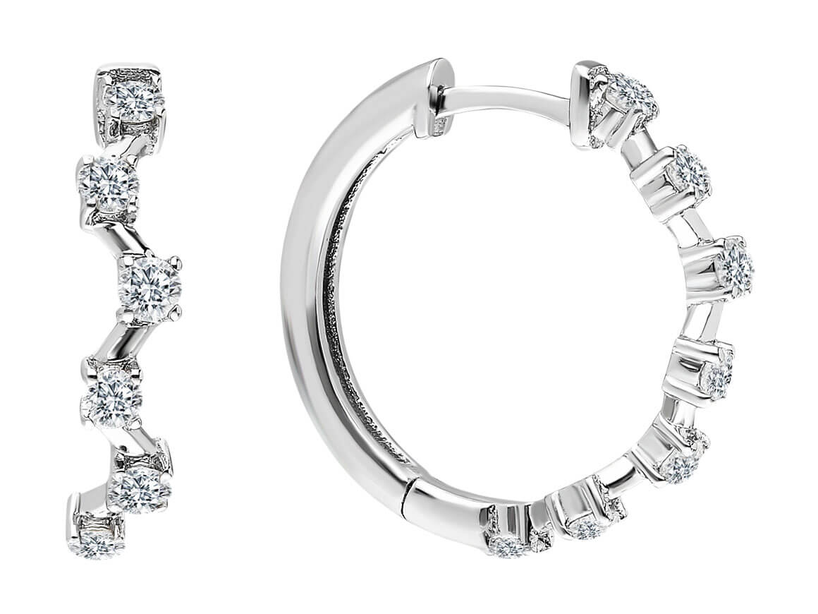 Diamond Hoop Earrings